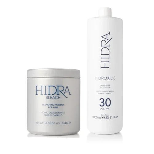 HIDRA DECOLORANTE 7 NIVELES DE ACLARACION 350 GRAMOS + PERÓXIDO 870 ML