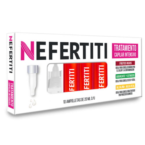 NEFERTITI AMPOLLETAS FRUTOS ROJOS 10 PIEZAS