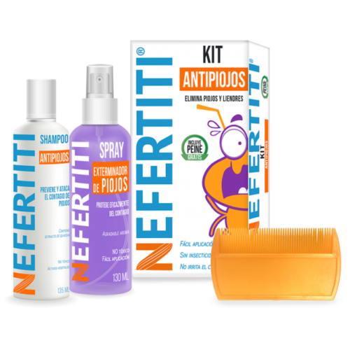 NEFERTITI KIT ANTI PIOJOS SHAMPOO Y SPRAY