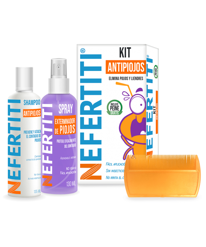 NEFERTITI KIT ANTI PIOJOS SHAMPOO Y SPRAY