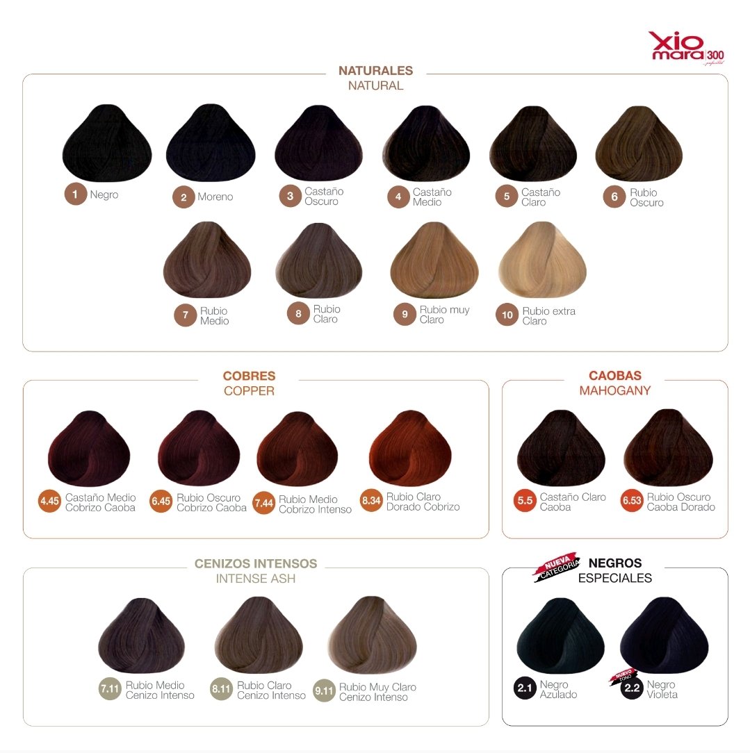 XIOMARA 300 TINTE PARA CABELLO CON ARGAN, EXTRACTO DE TE Y VITAMINA C 100gr - Image 5