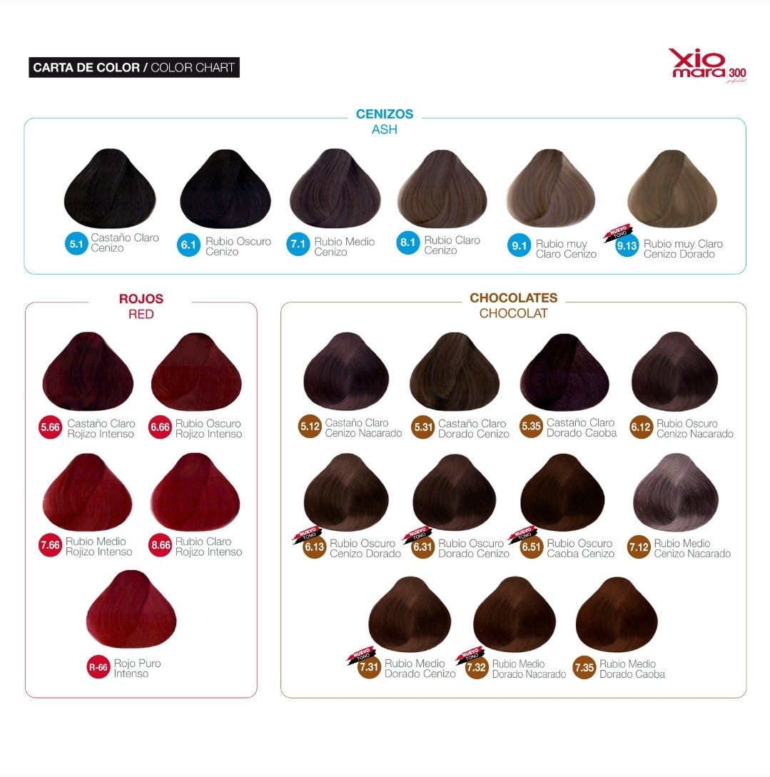 XIOMARA 300 TINTE PARA CABELLO CON ARGAN, EXTRACTO DE TE Y VITAMINA C 100gr - Image 4
